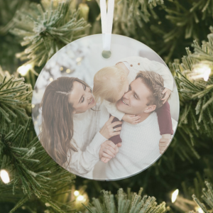 3.5" x 3.5" Circle Glass Ornament (Flat)